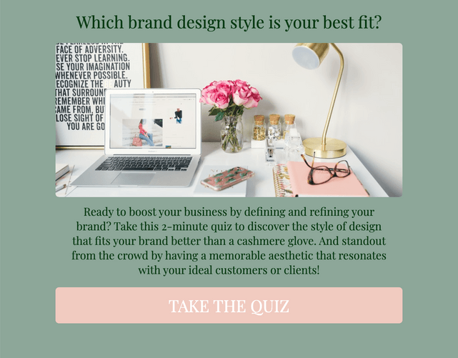 "Which brand design style is your best fit?" quiz template cover page