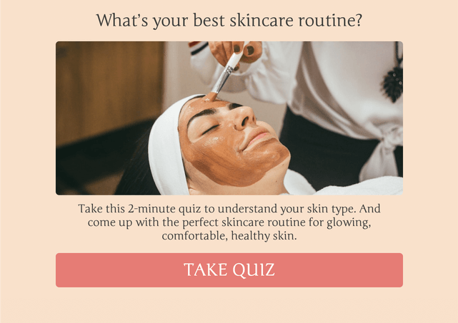"What’s your best skincare routine?" quiz template cover page