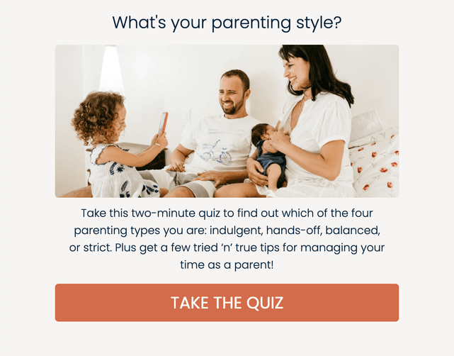 "What's your parenting style?" quiz template cover page