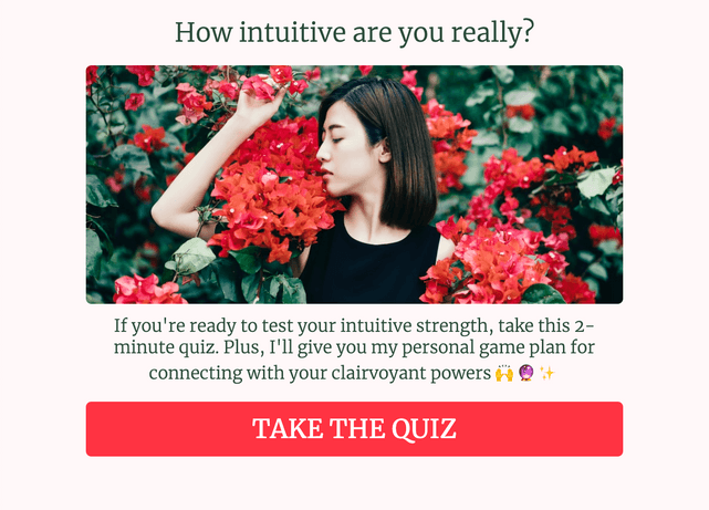 "How intuitive are you really?" quiz template cover page
