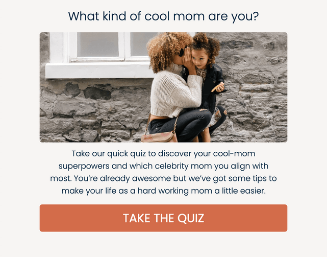 "What kind of cool mom are you?" quiz template cover page